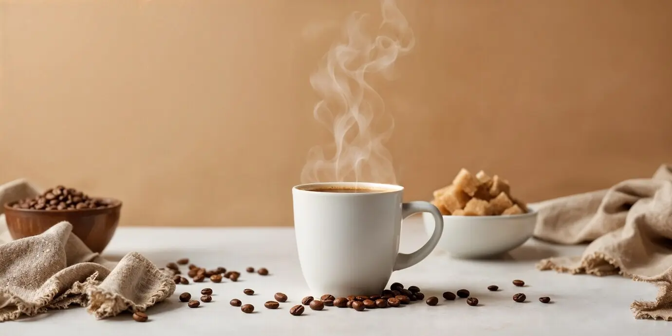 Köstliche Kaffeetasse auf einem Tisch